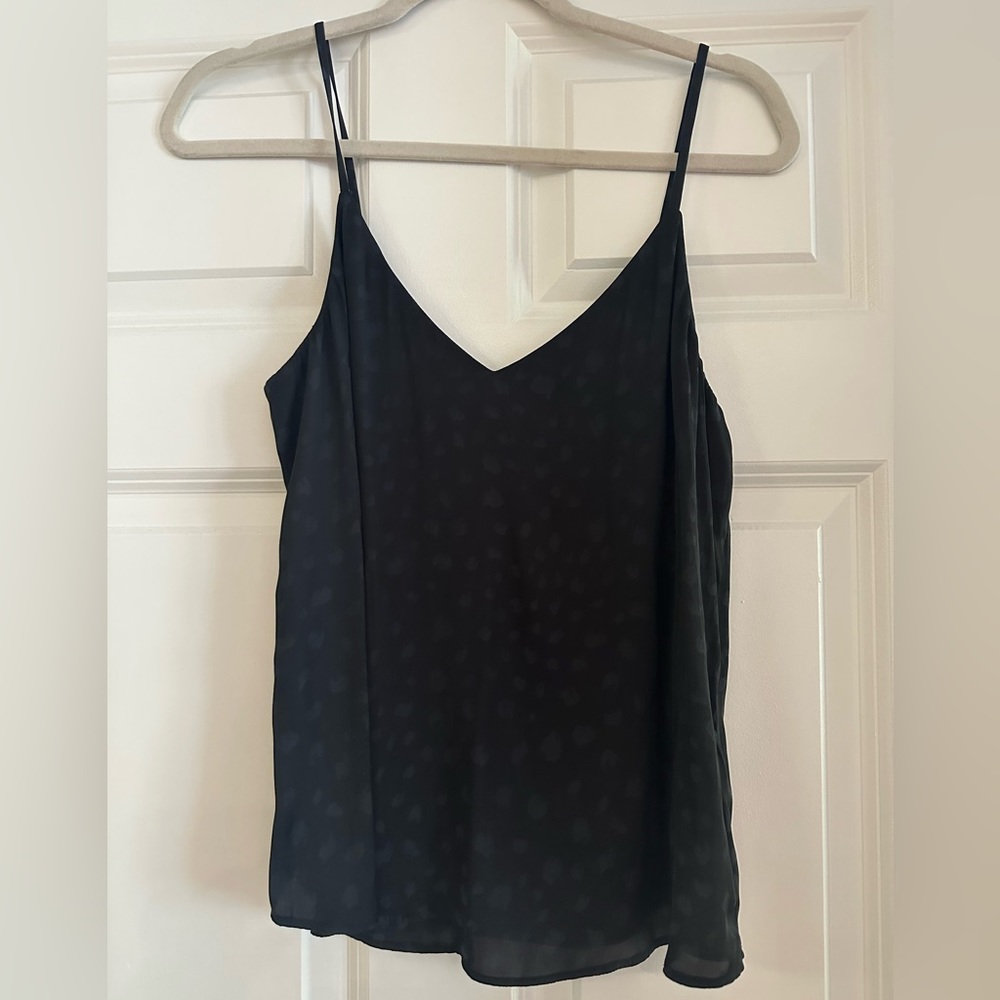 Habitual black satin open back cami